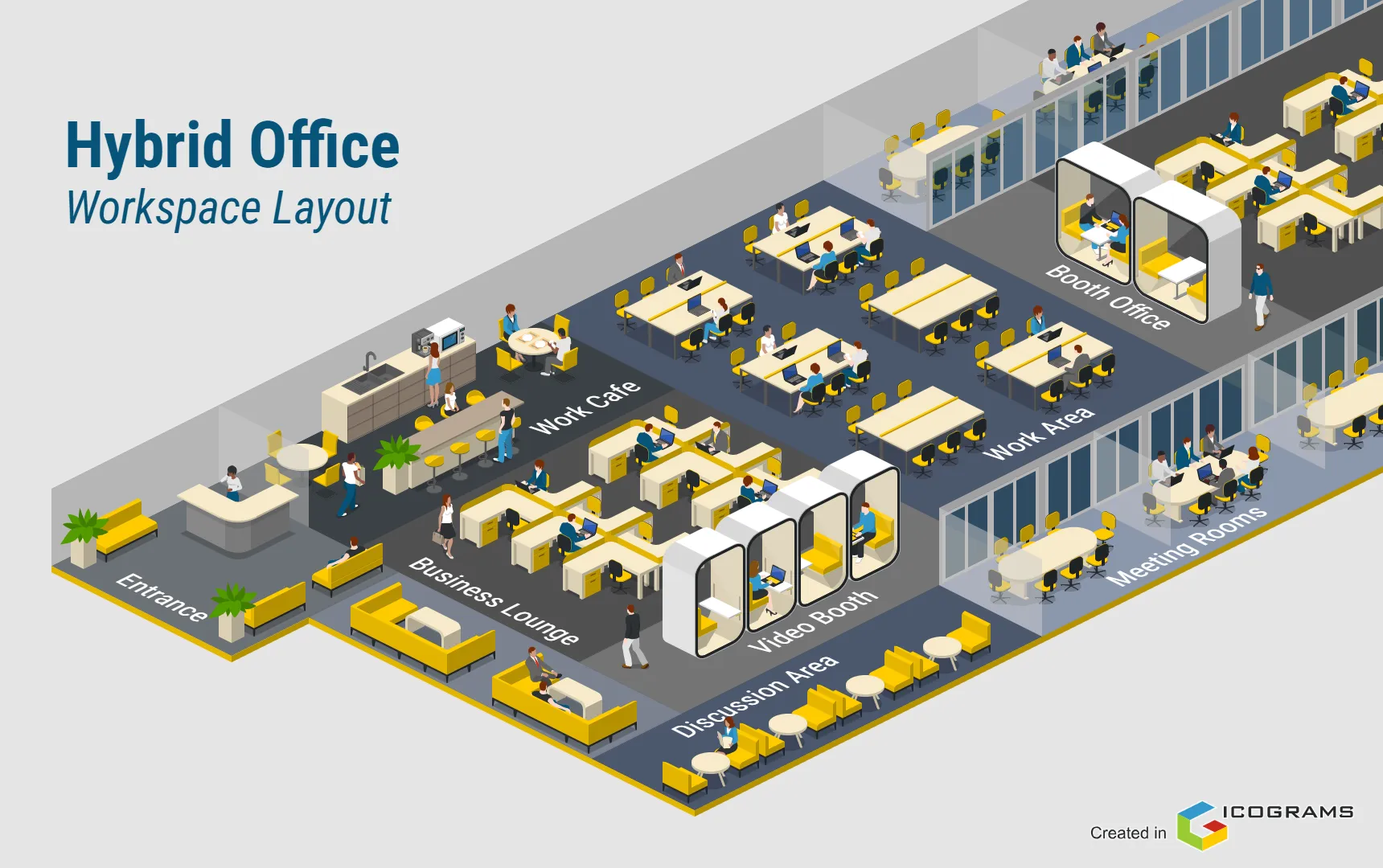 Hybrid Office - Workspace Layout