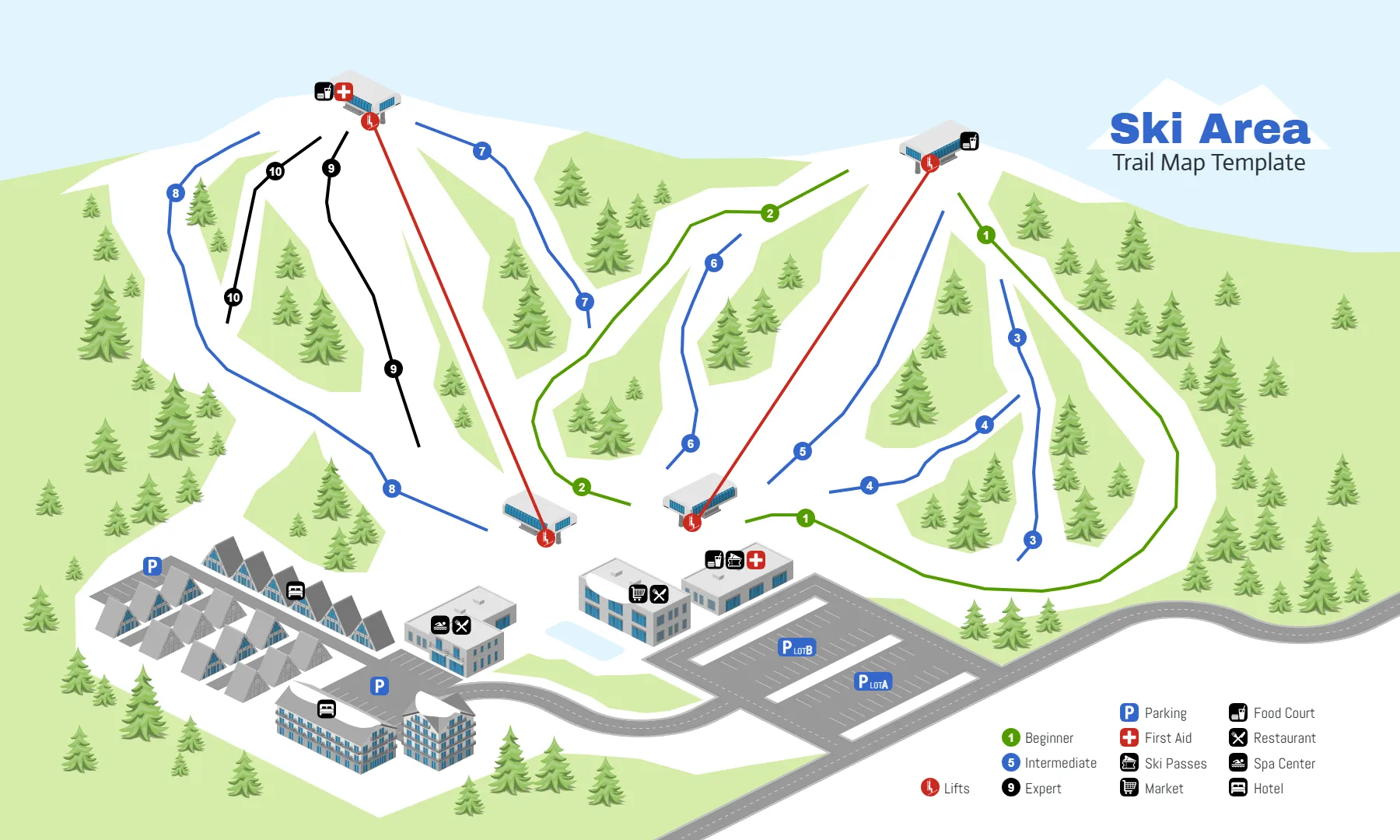 Ski Area Trail Map