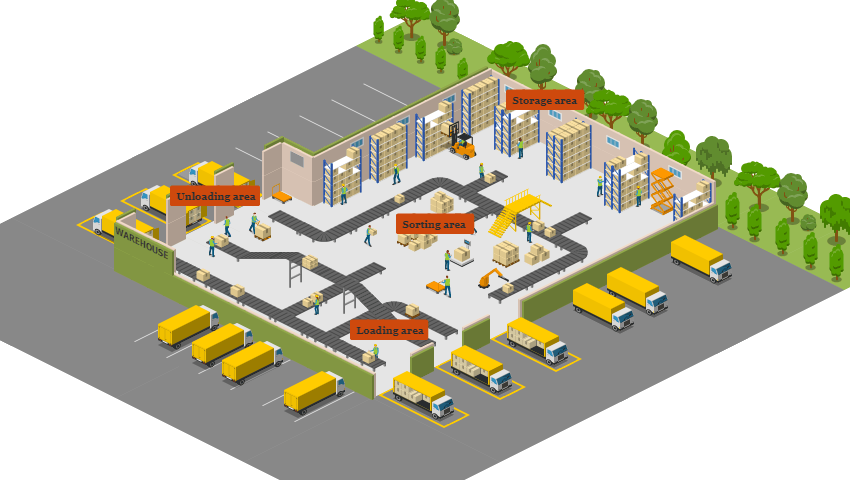 Warehouse Areas Icograms Template Warehouse Areas Icograms Template