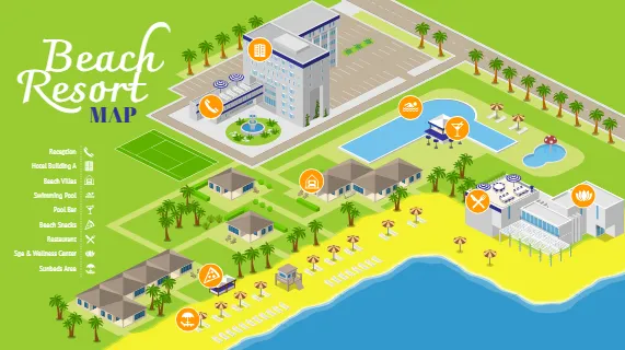 Beach Resort Map