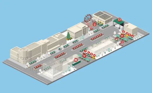 Christmas Street Market Map