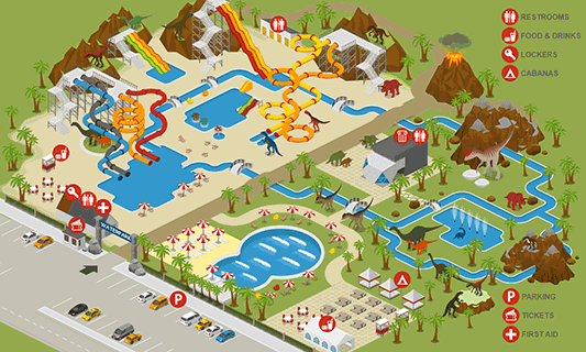 Dino Water Park Map