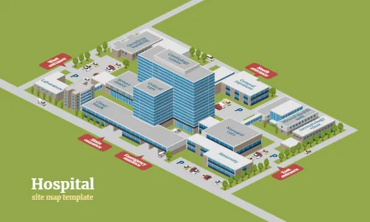 Hospital Site Map Tempalte