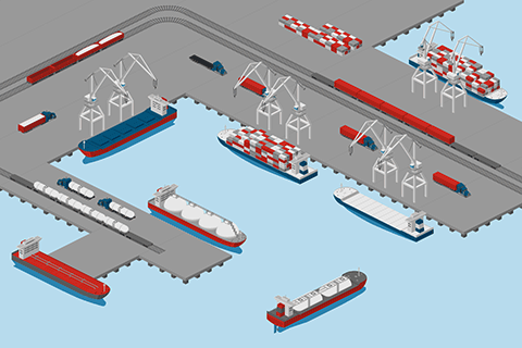 Cargo Port Illustration