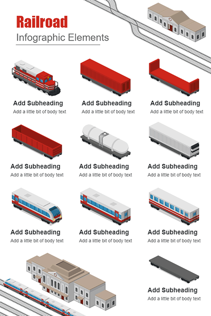 Railroad Infographic Elements