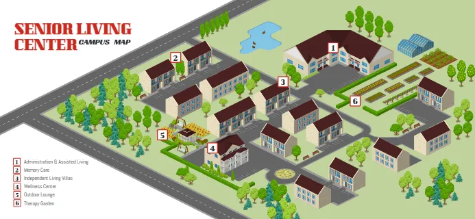 Senior Living Center Campus Map