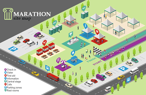 Marathon Site Map Detailed
